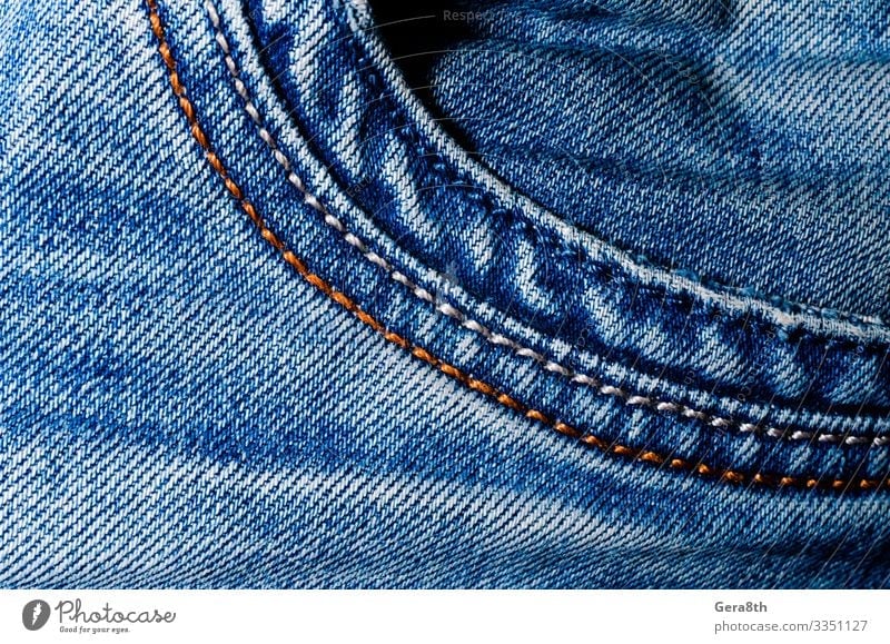 Denim Jeans Texture Pattern Background Stock Photo, Picture and