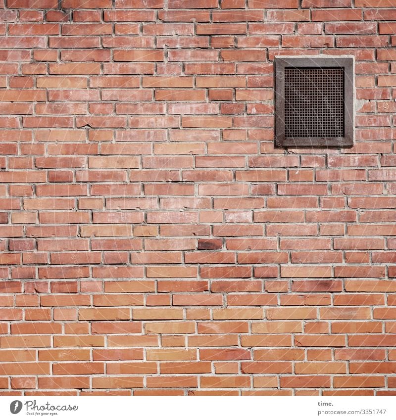 sieved air Building Wall (building) Stone Wall (barrier) Architecture Design Facade Brick brick wall Seam stonewalled Arrangement Offset stable accurate opaque