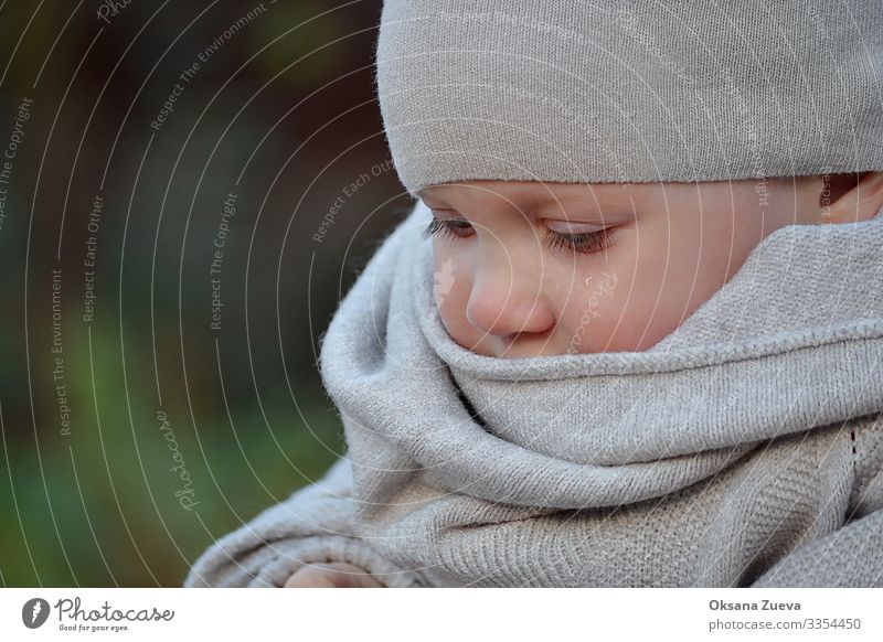 Little girl is crying. 1 - 3 years Toddler Sadness Pain Stress Fear Loneliness Life Moody Lose Colour photo Close-up Day Downward