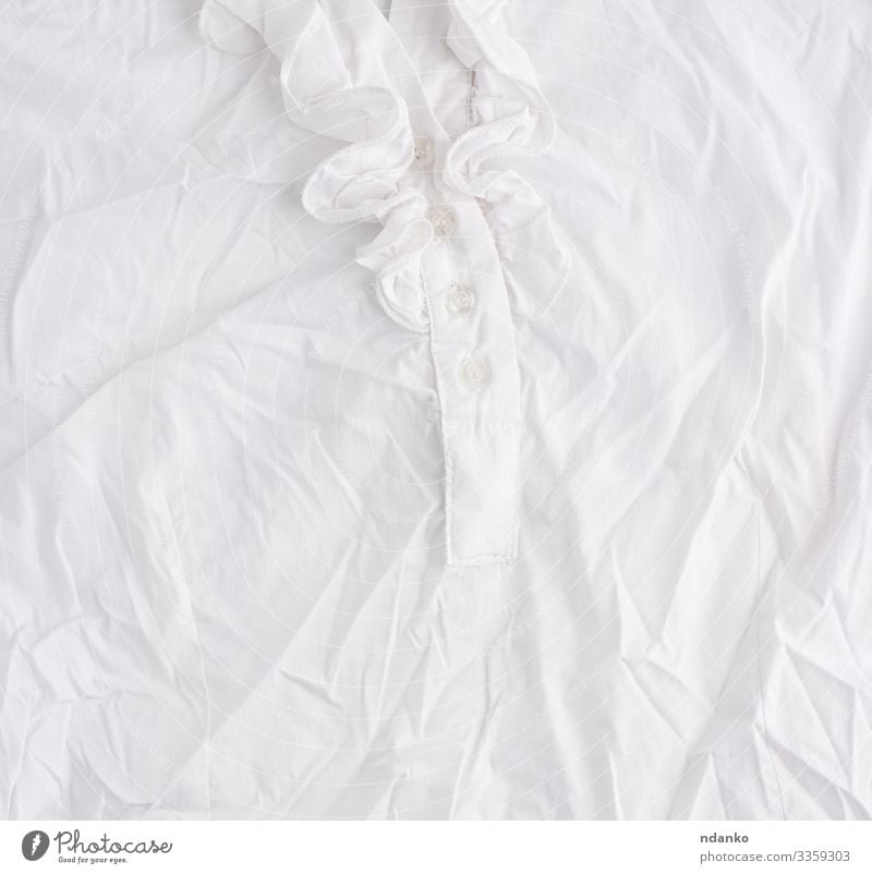 fragment of a white cotton blouse Elegant Style Decoration Fashion Clothing Dress Accessory Retro Soft White Colour round Cotton backdrop background Blouse