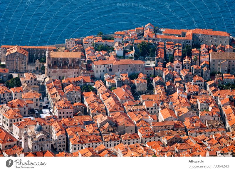 Dubrovnik Old City Aerial View Vacation & Travel Ocean House (Residential Structure) Culture Town Building Architecture Historic Above Red Croatia landmark