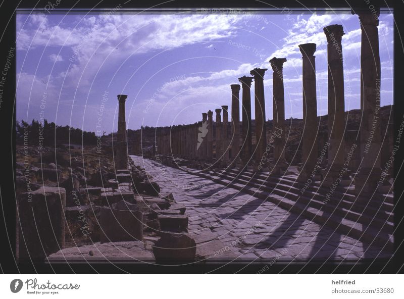 jerash colonnaded street Near and Middle East Jordan Jerash Archeology Historic Arabia Architecture Past