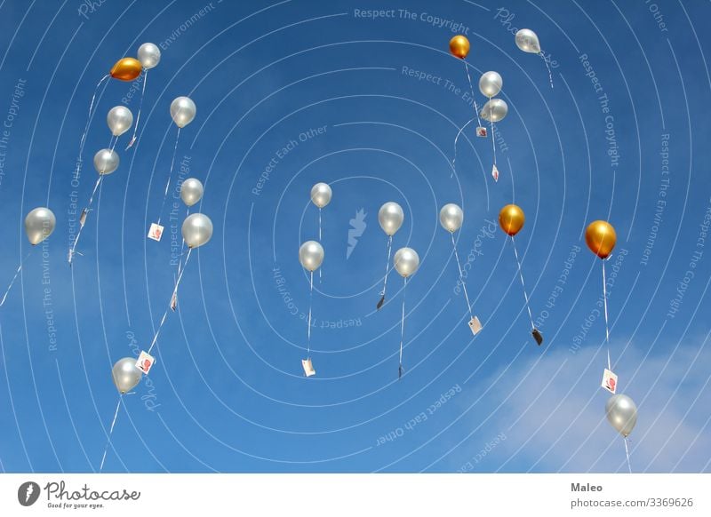 Balloons With Wishes Fly To The Sky A Royalty Free Stock Photo From Photocase
