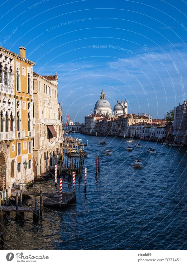 View of the church Santa Maria della Salute in Venice Relaxation Vacation & Travel Tourism House (Residential Structure) Water Clouds Town Old town Tower
