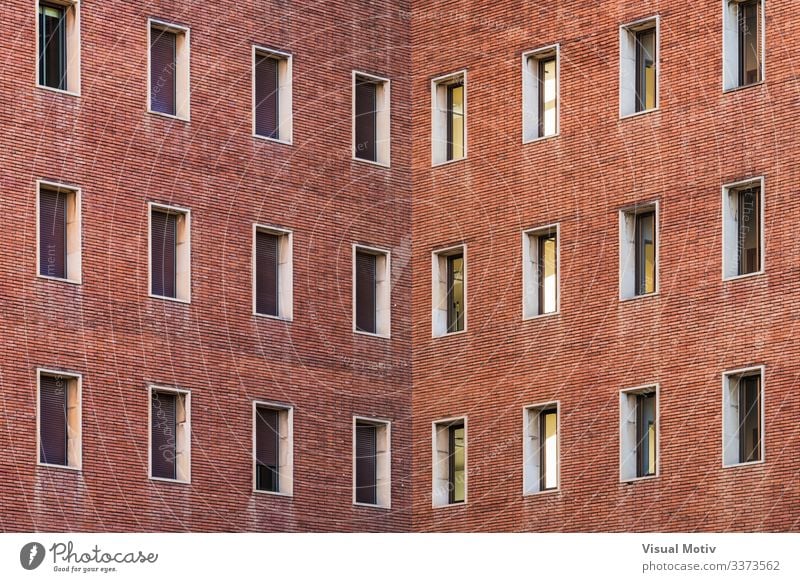 Symmetrical facades of a building Design Building Architecture Facade Brick Colour windows building facade urban old brick building urban facade exterior
