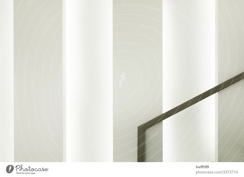 Handrail Stair railing in front of white wall abstract form Architecture architectural photography interior Minimalistic Wall (building) structured wall