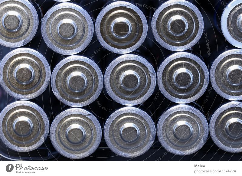 Several new alkaline batteries in one size in rows Battery Alkaloid Raw materials and fuels Energy industry Electricity Electronics Isolated (Position) Cargo