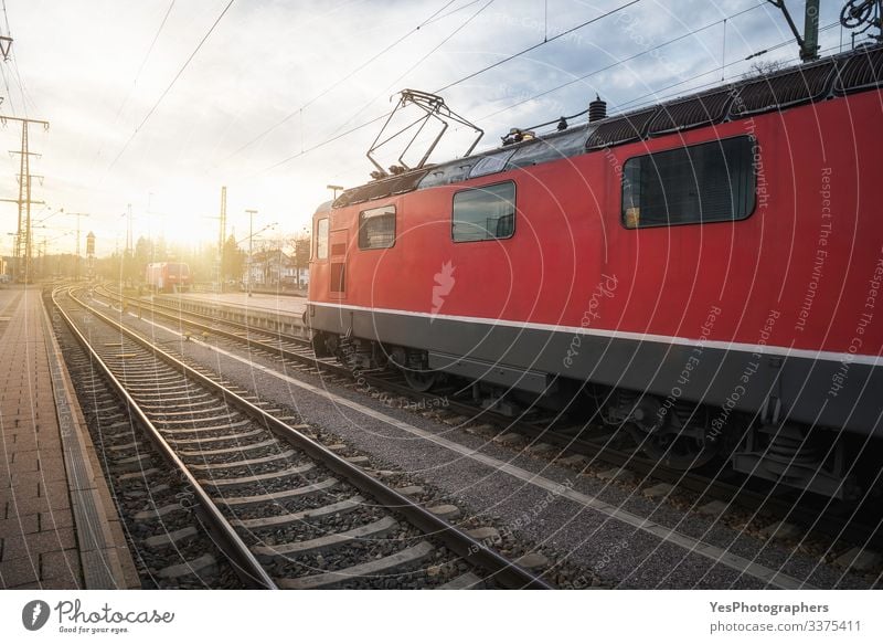 rails and close-up train rail, gleise, in germany Stock Photo - Alamy