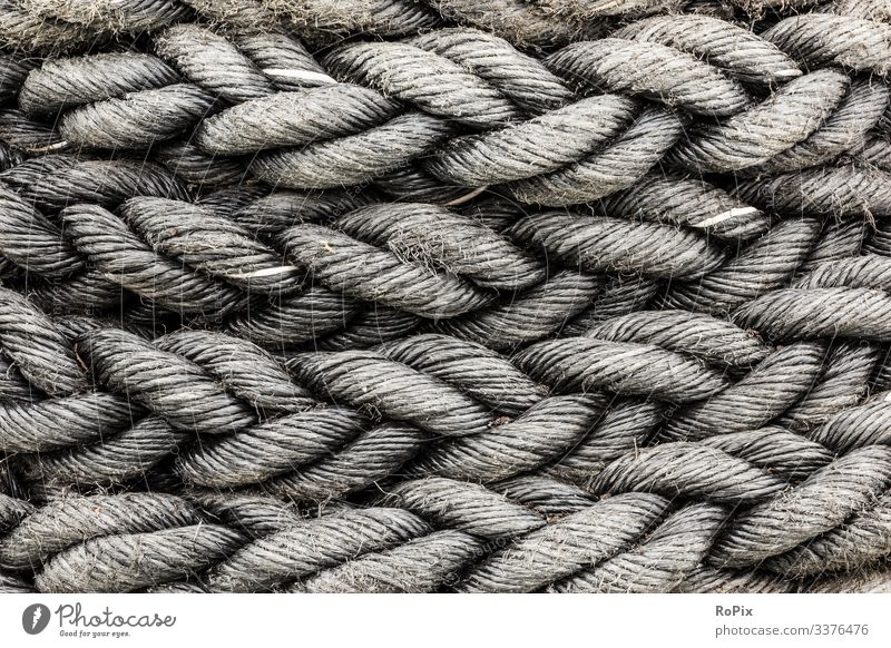 Detail of used mooring rope. Lifestyle Style Leisure and hobbies Handicraft Model-making Vacation & Travel Tourism Sightseeing City trip Work and employment