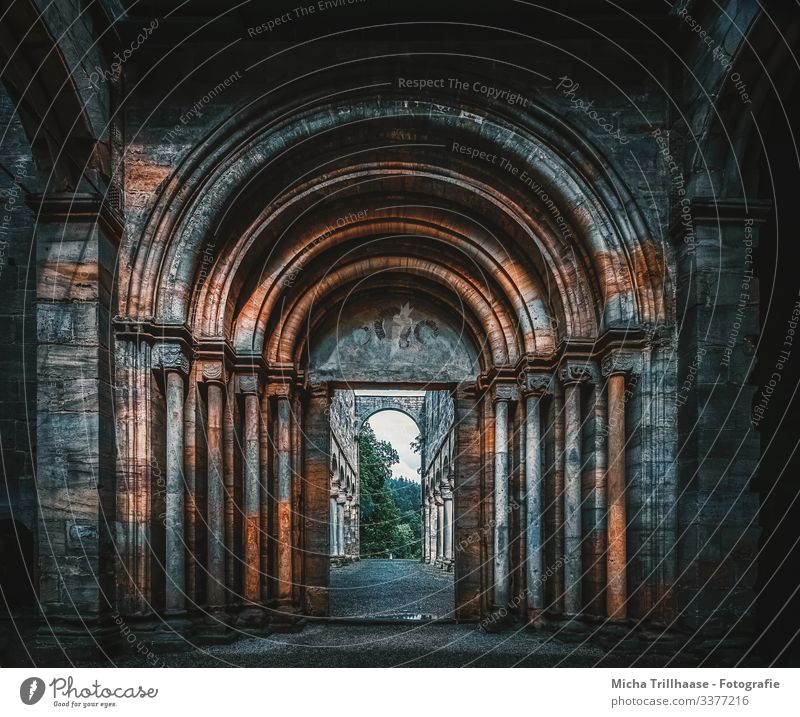 Entry portal Pauline zella Germany Ruin Manmade structures Architecture Monastery Portal Column Archway Wall (barrier) Wall (building) Facade Discover Gigantic