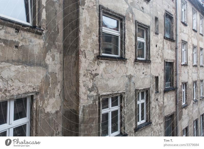 Backyard Berlin Prenzlauer Berg Town Exterior shot Capital city Old town Deserted Downtown Window Living or residing Wall (barrier)