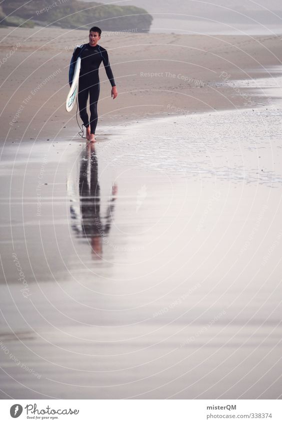 walking surfer. Lifestyle Elegant Style Exotic Leisure and hobbies Esthetic Contentment Closing time Surfing Surfer Surfboard Surf school Beach Sandy beach