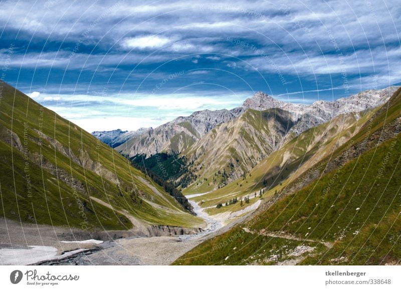 Val Trupchun Summer Foliage plant Wild plant Alps Mountain Swiss Alps National Park swiss national park Switzerland Peak Blue Hiking Vacation & Travel Adventure