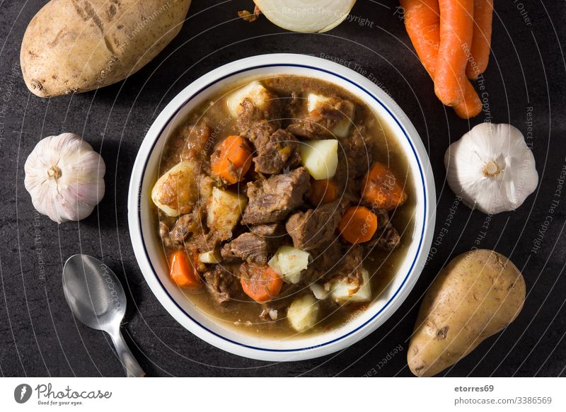 Stew Pot Outdoor Goulash In It Stock Photo, Picture and Royalty