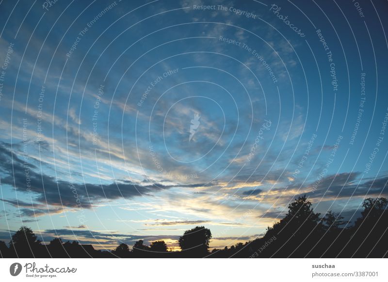 evening sunset sky over a place called langendamm Sky Clouds Sunset Horizon Dusk Evening Far-off places Romance Twilight Landscape Deserted Exterior shot