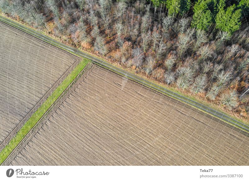 #Field from above 1 drone from on high agriculture Working in the fields Margin of a field Forest Farm
