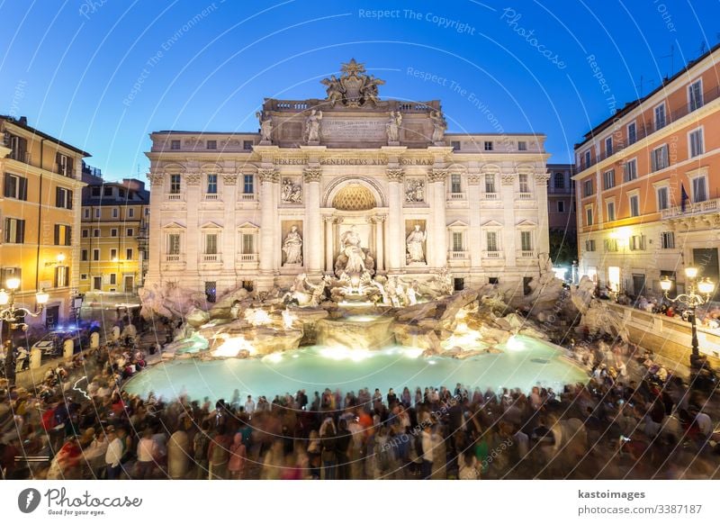 Rome Trevi Fountain or Fontana di Trevi in Rome, Italy. rome fountain trevi architecture fontana di trevi city europe italy landmark roman sculpture travel