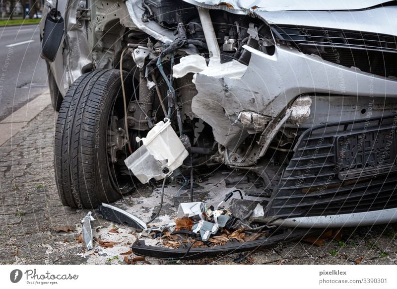 Photo of Cars Involved in a Collision or Crash Stock Photo - Image