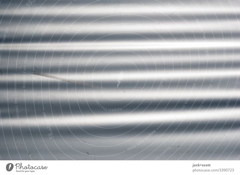 wavy, grey and smooth surface Surface Abstract Background picture Structures and shapes Detail Neutral Background tarpaulin Plastic Shadow Surface structure