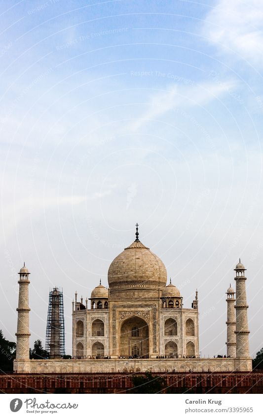 The fairytale Taj Mahal from the other side of the holy Yamuna River. A masterpiece of architecture and a wonderful declaration of love. Almost too magical as a mausoleum.