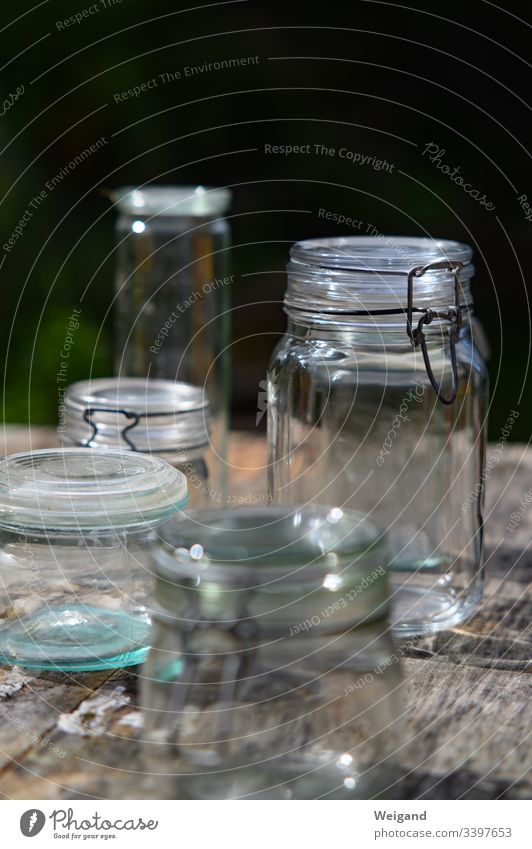 preserving jars Preserving jar pot Conserve Glass lid Garden Slow food Empty Food Delicious Colour photo