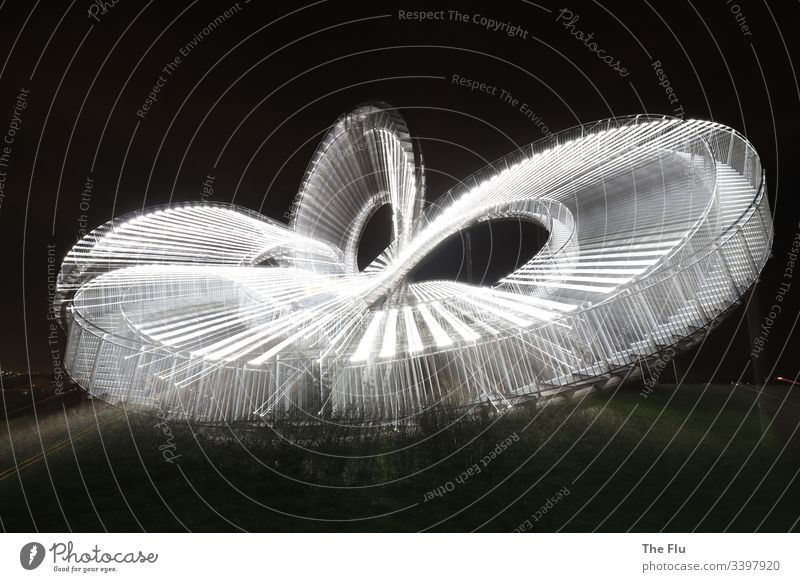 Tiger & Turtle in Duisburg - long time exposure Industry Exterior shot Steel The Ruhr Industrial plant Culture Deserted tiger&turtle Long exposure Light