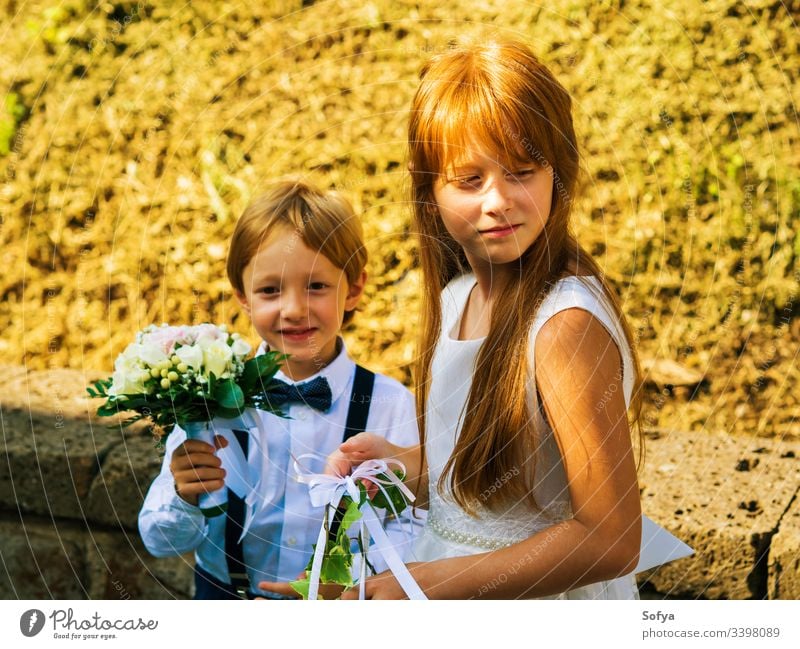 christian wedding flower girl