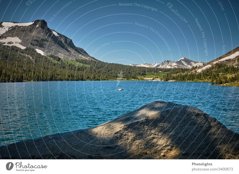 Tioga Pass - Yosemite NP - Lake Exterior shot Mountain Blue Beautiful weather Sky Weather Colour Climbing Nature Colour photo USA Yosemite National Park