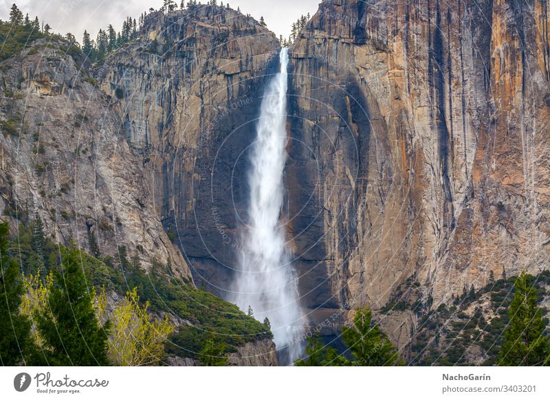 Upper Yosemite falls in Yosemite Valley, Yosemite National Park, California, USA yosemite park waterfall national california usa rock nature natural landscape
