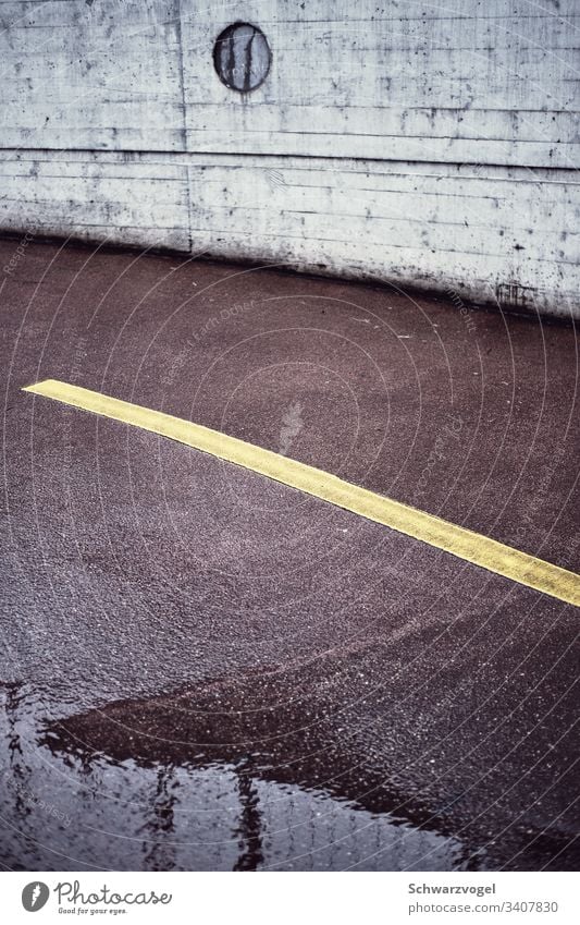 🦥 cycle path Rain Cycle path Lane markings Asphalt off Line Concrete