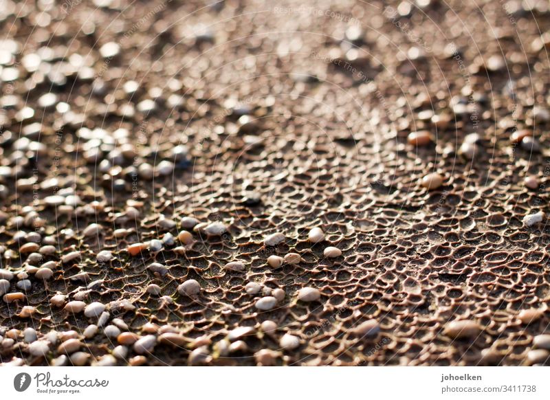 Pebbles in sunlight Lanes & trails Sunlight Pattern Kulen stones Copy Space top Exterior shot Gravel path relaxation void imperfect