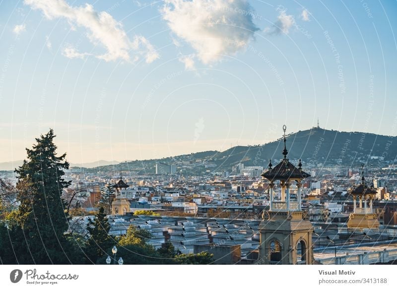 Barcelona city buildings at the afternoon architecture architectural architectonic urban residential color shapes outdoors exterior modern constructed