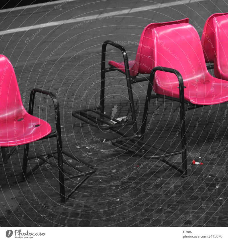 Seat network Whimsical perspective Inspiration Attachment Illuminate Diagonal Sit Train station Chair Magenta pink Trashy Luggage rack Opposite waiting area