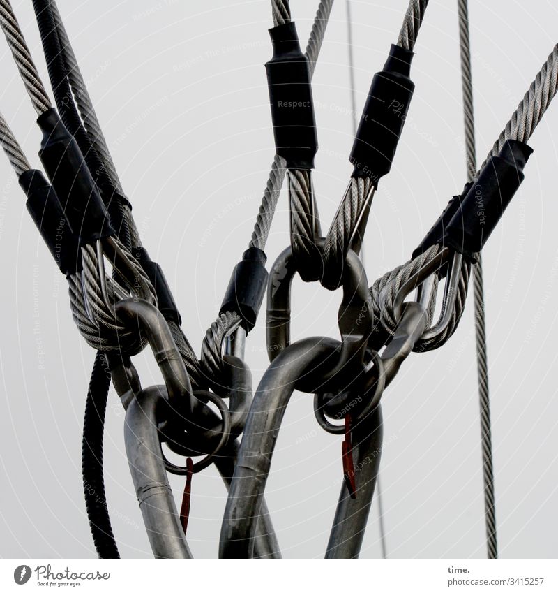 Rope team | Safety promise balloon ropes Force secure sb./sth. Arrangement Protection structure Concentrate stop restrain Helium Checkmark ösen Wire cable