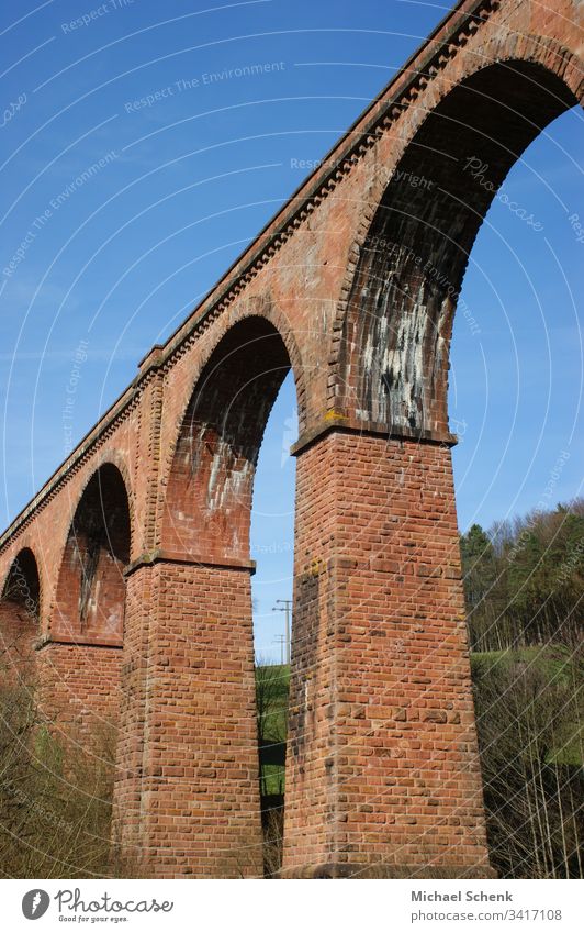 Himbächel viaduct is a single-track viaduct (arch bridge) of the Odenwaldbahn in Germany Track Arched bridge Architecture Bridge Landscape Manmade structures