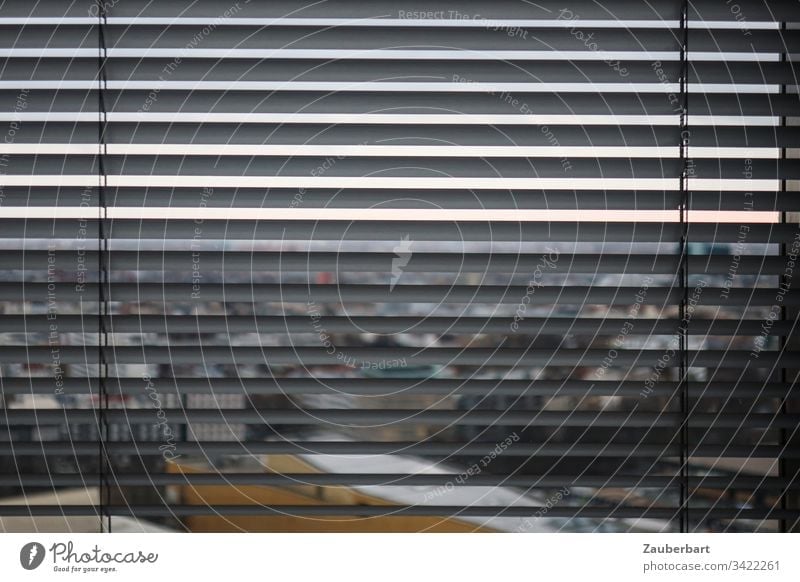 View through slats of a blind at Philharmonie, Berlin Looking View from a window Venetian blinds Closed Roller blind Capital city Berlin Philharmonic Quarantine