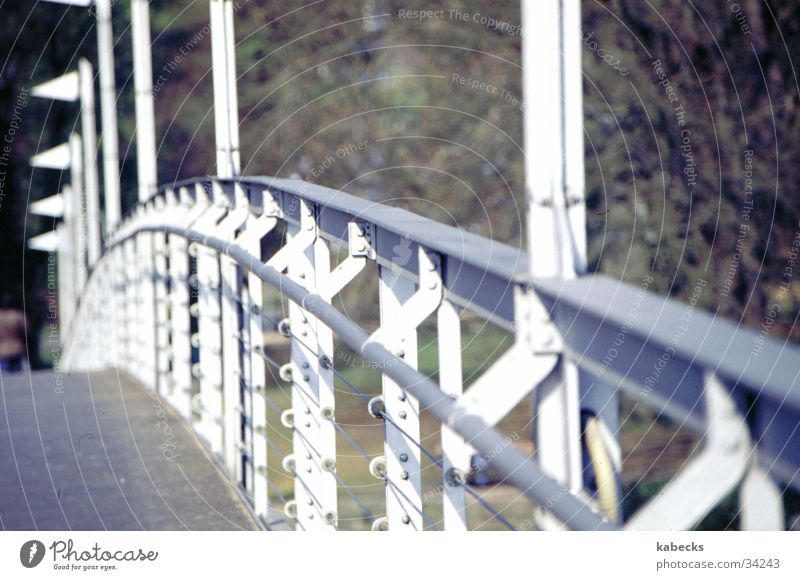 bicycle bridge Footbridge Bridge Water Connection Handrail iron construction