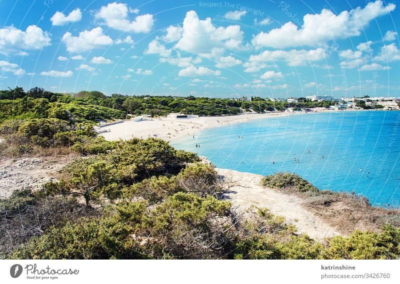 Torre dell'Orso shore in september beach coastline torre dell'orso adriatic sea apulia cristal water europe italy lecce province melendugno puglia salento