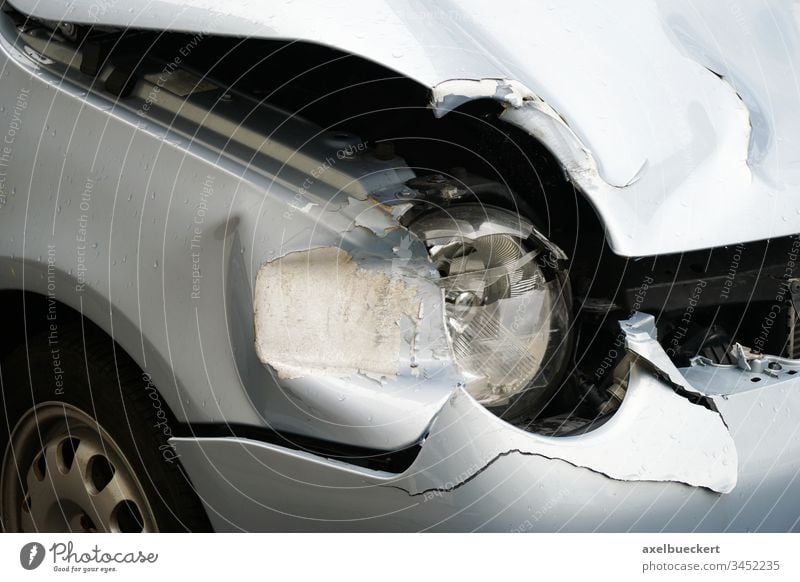 Photo of Cars Involved in a Collision or Crash Stock Photo - Image