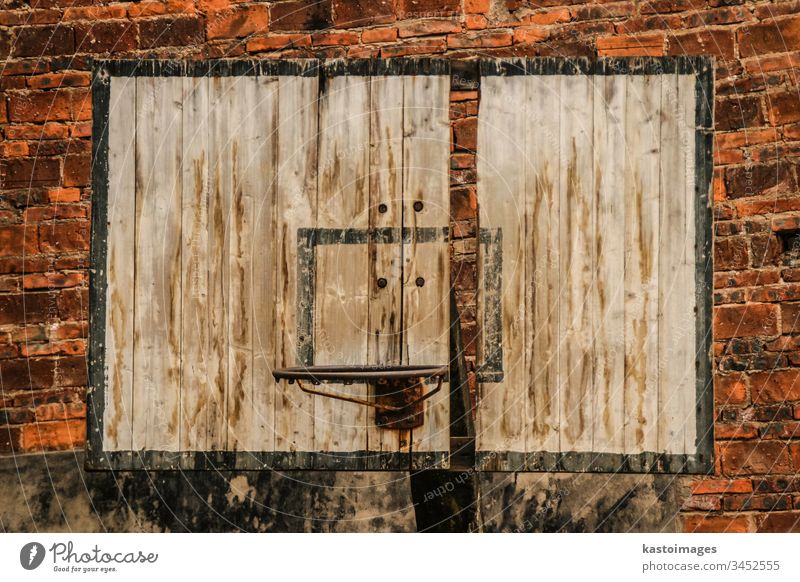 Vintage basketball board. abstract background black brick college compete cord court courtyard crack equipment exercise frame game hang health hit old orange