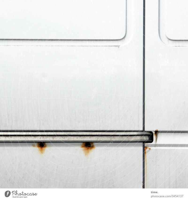 rust Patch Surface Rust car Tin Transporter door Line Design White Gray Metal Varnished hangers