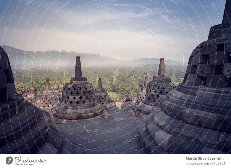 Borobudur Temple during the day, Yogyakarta, Java, Indonesia. amazing ancient architecture asia background borobudur buddha buddhism buddhist central classical