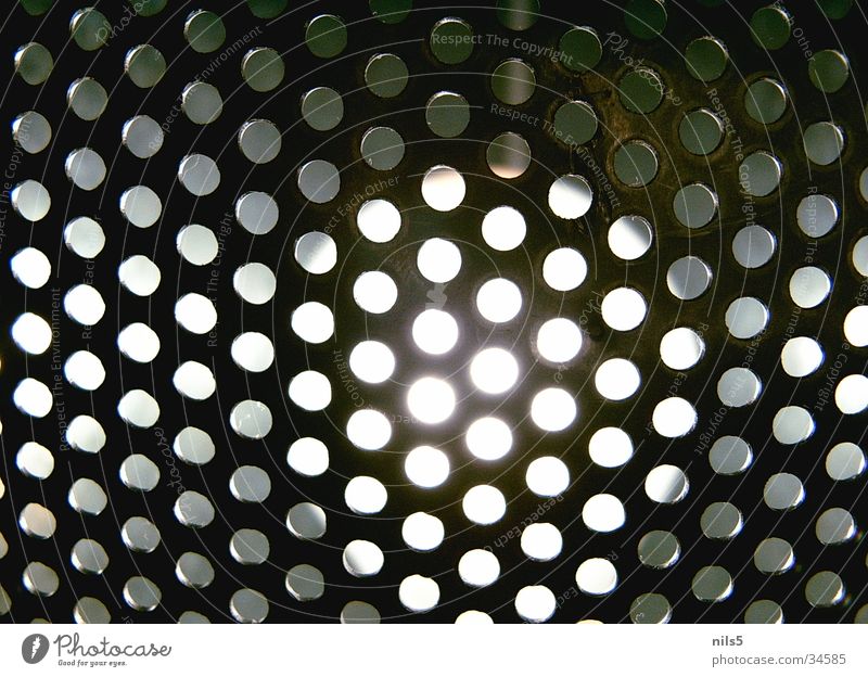 perforated grid Light Lamp Hollow Perforated grid Motive Near Living or residing Bright motif Macro (Extreme close-up)