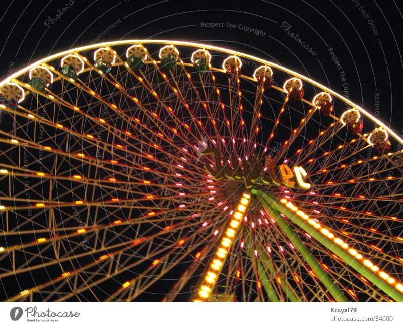 giant wheel night Fairs & Carnivals Ferris wheel Leisure and hobbies Joy Feasts & Celebrations