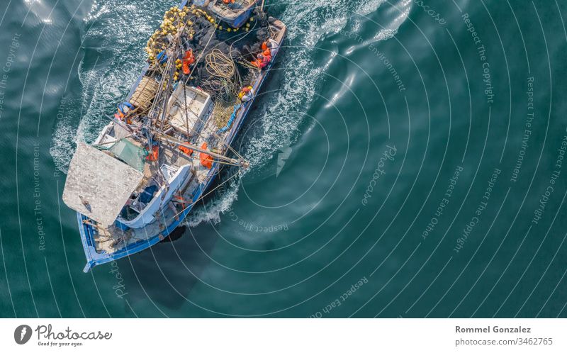 Aerial view the Fisherman in coasts of Lima, Peru port fishing-trawler navigate shipping fisher sky maritime fishery callao pisco coastline lima mediterranean