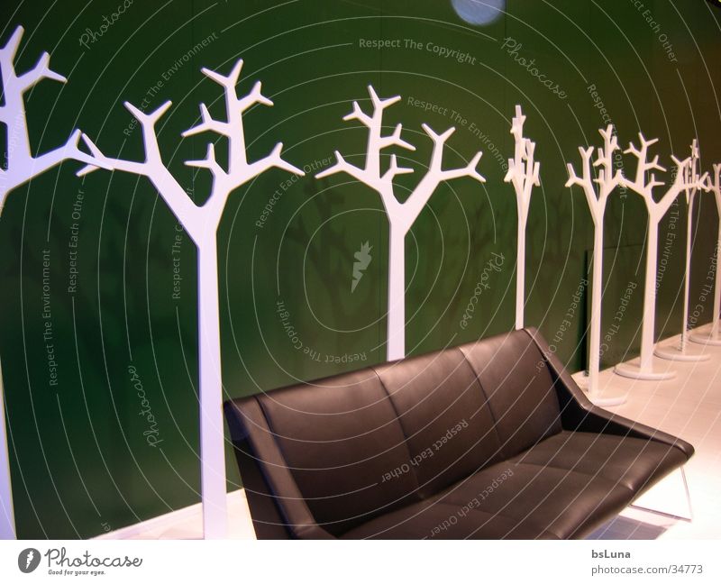 imm05 Sofa Tree Leather Green Black Exhibition stand Living or residing furniture fair
