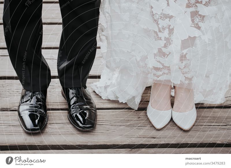 wedding photography Wedding Photography wedddings bridal couple bridal shoes Patent shoes foot Side by side Legs Married Row Black Suit Bride groom