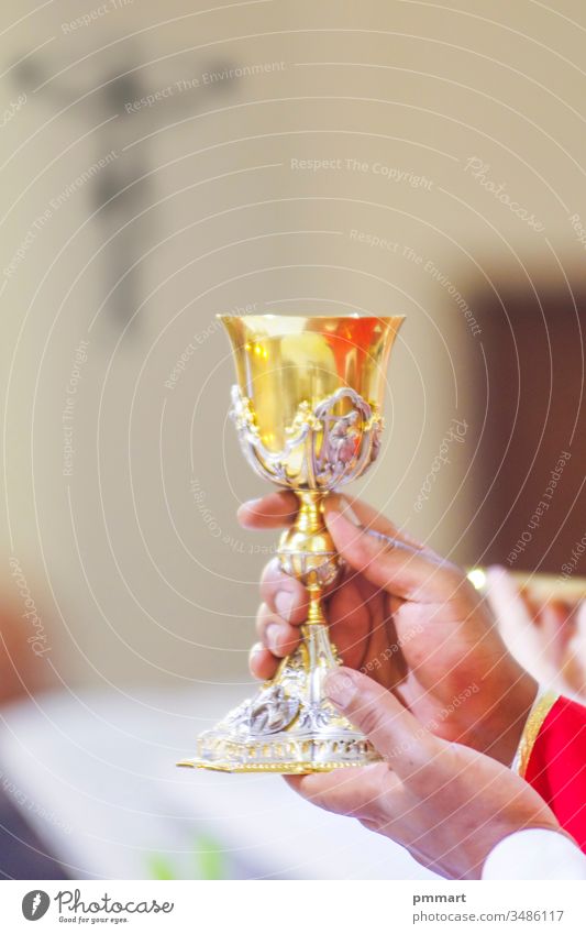 chalice with wine, blood of christ, ready for the communion of the faithful francesco altar mass pyx goblet hosts body confirmation marriage communication