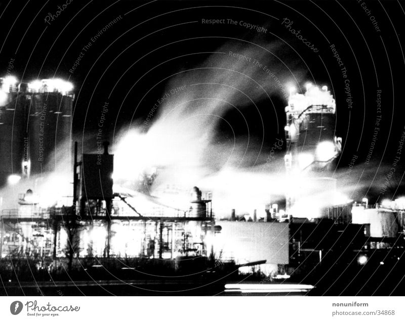 ROW in Motion Night Light Fog Chemical factory Long exposure Industry wesseling Chemistry Smoke Movement