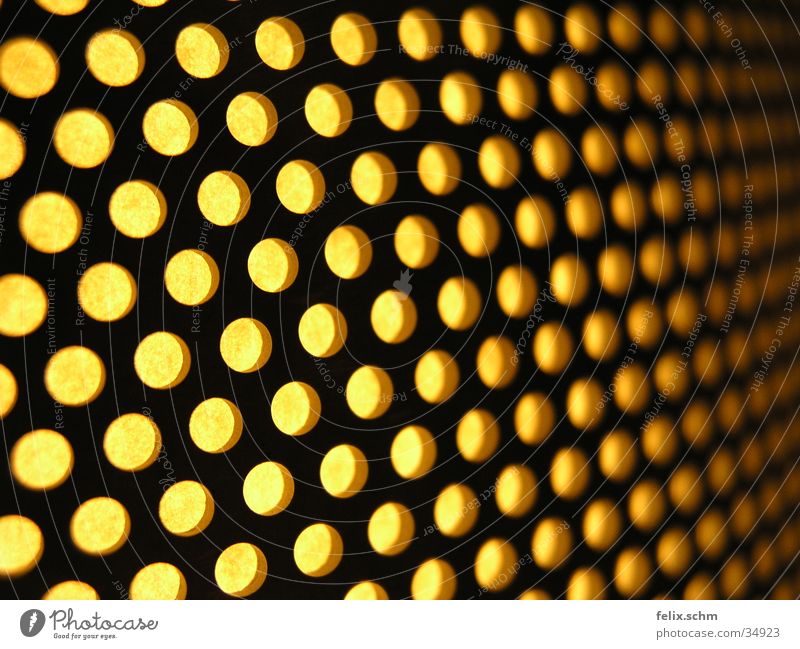 blowtorch Grid Light Grating Hollow Pattern Depth of field Lampshade Glow Radiation Perforation Yellow Undulating Living or residing Macro (Extreme close-up)